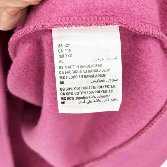 IDEOLOGY Womens Hoodie Sweatshirt XXL Pink Fleece Relaxed Fit NWT - Picture 9 of 11